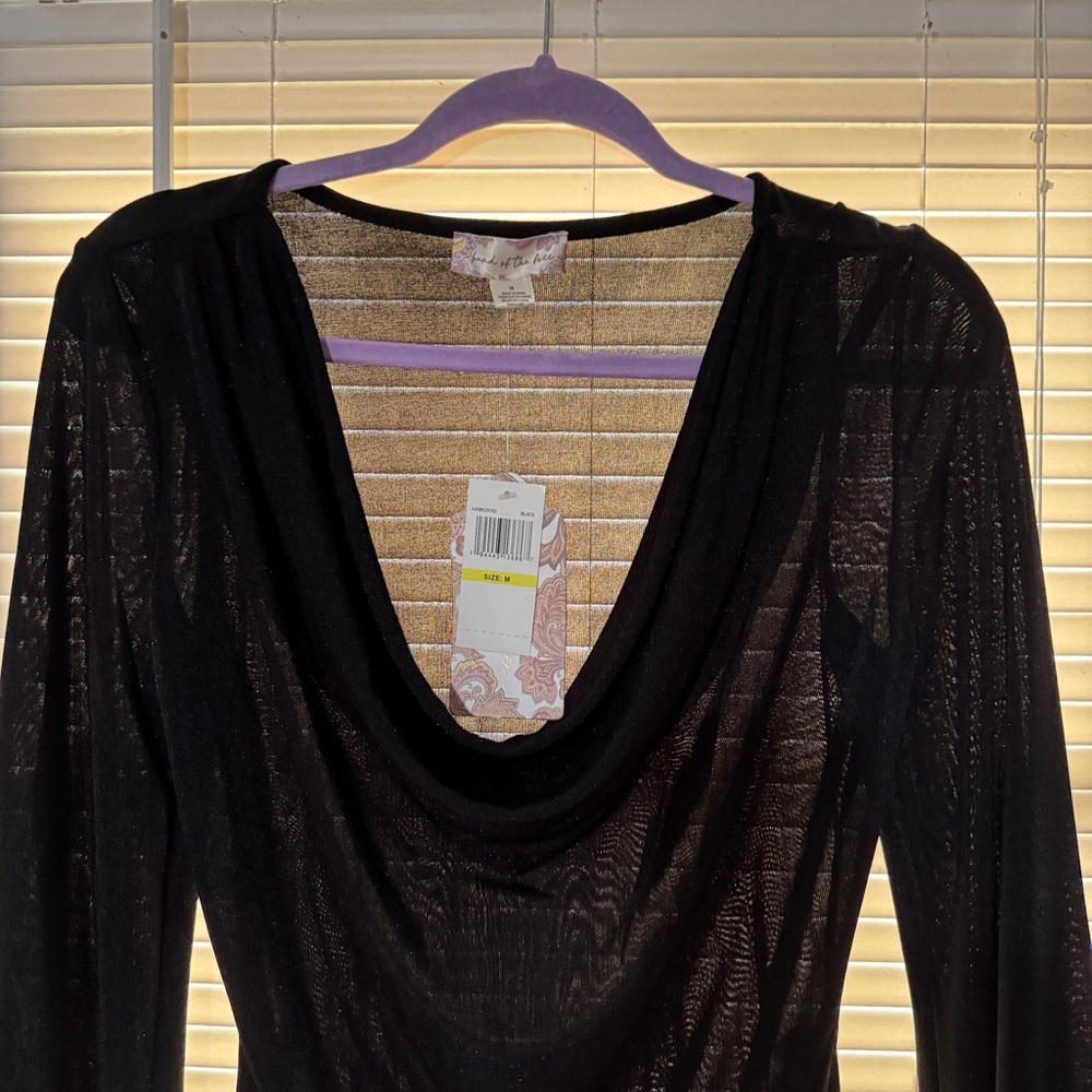 NWT Band Of The Free AGGIE BLACK COWL NECK BODYSUIT Medium - Picture 10 of 15
